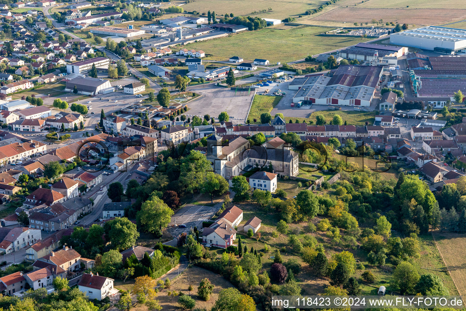 Bird's eye view of Châtenois in the state Vosges, France