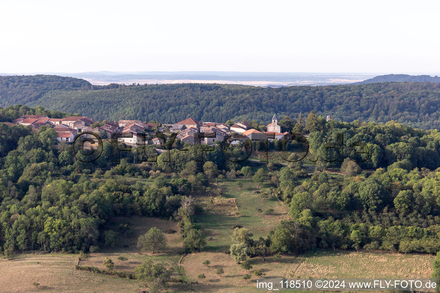 Aerial photograpy of Vaudémont in the state Meurthe et Moselle, France