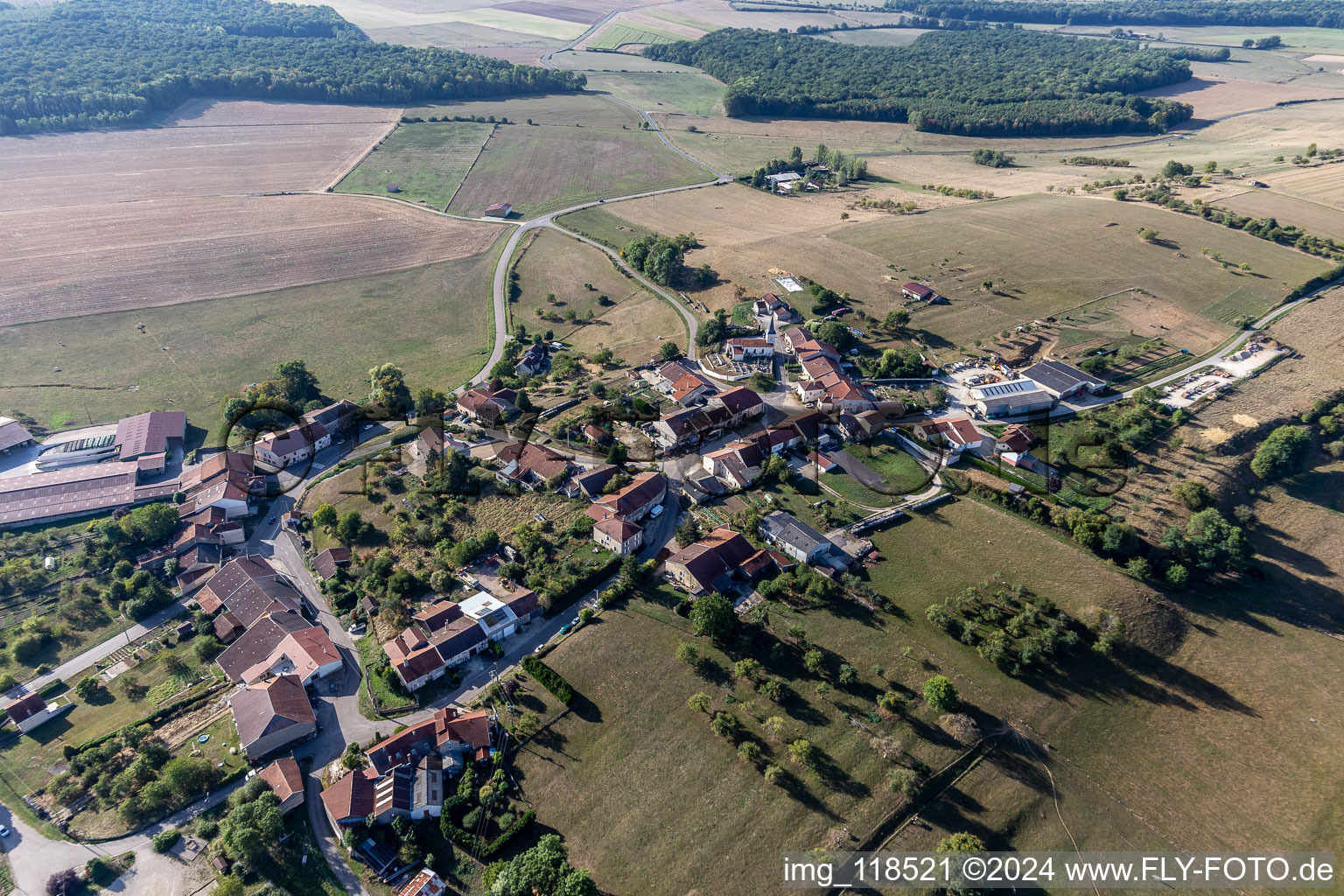 Aerial view of Saint-Paul in the state Vosges, France