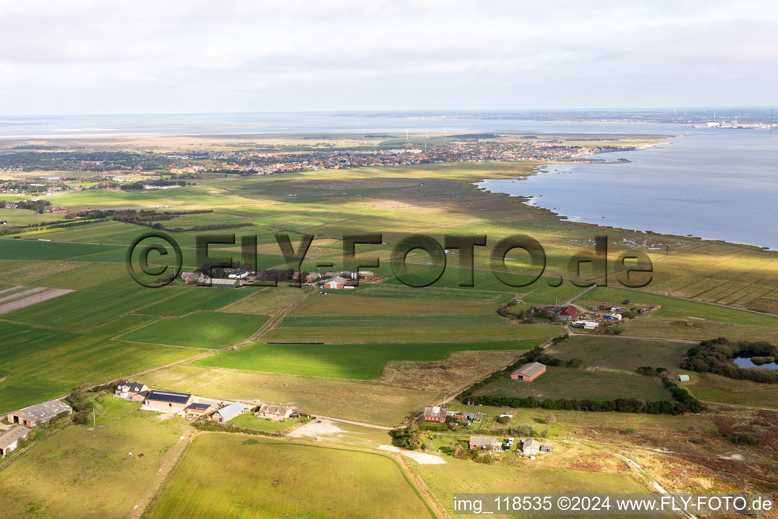 Aerial photograpy of Fanø in the state South Denmark, Denmark