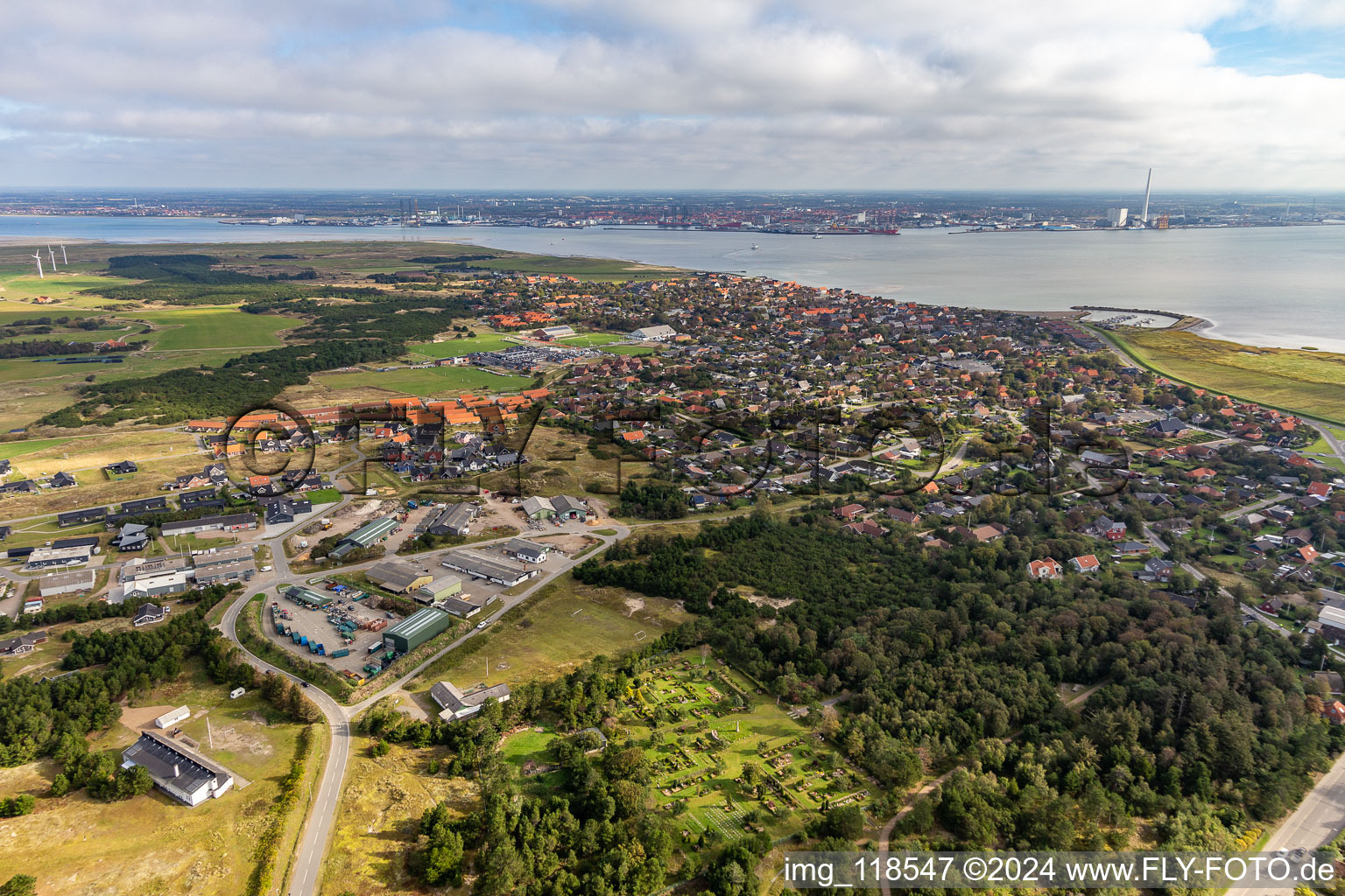 Fanø in the state South Denmark, Denmark out of the air