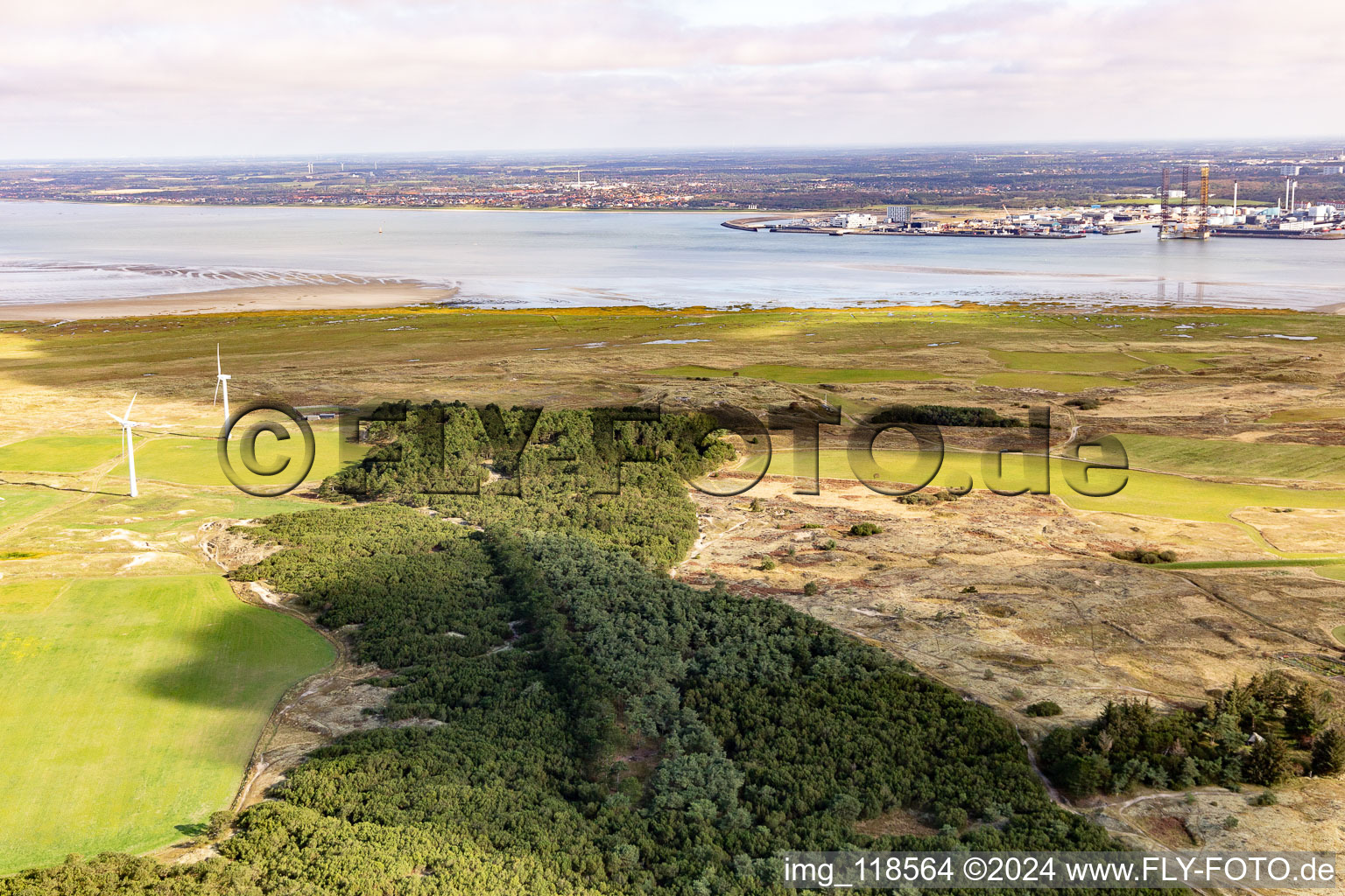 Fanø in the state South Denmark, Denmark viewn from the air