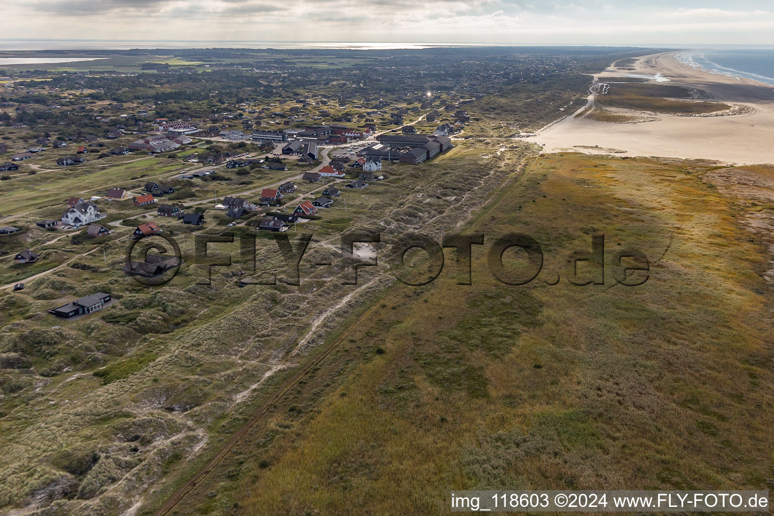 Fanø in the state South Denmark, Denmark from the drone perspective