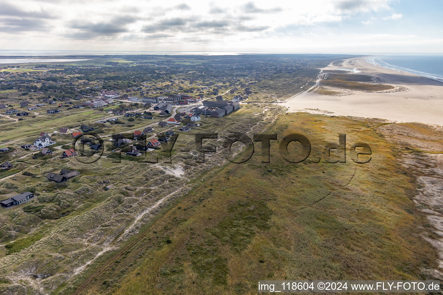 Fanø in the state South Denmark, Denmark from a drone