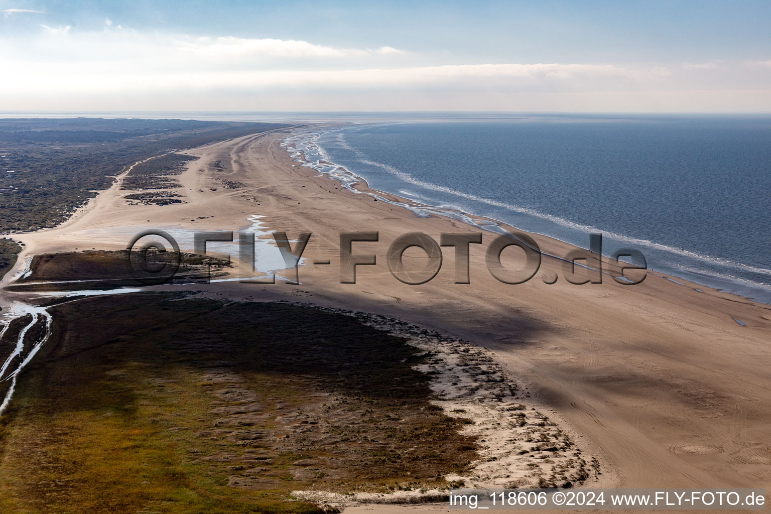 Fanø in the state South Denmark, Denmark seen from a drone