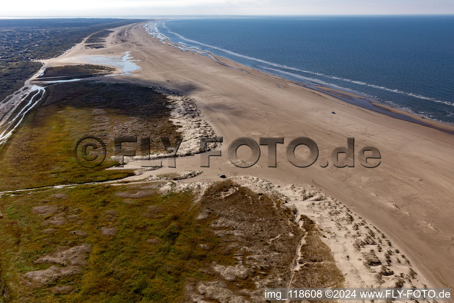 Aerial photograpy of Fanø in the state South Denmark, Denmark