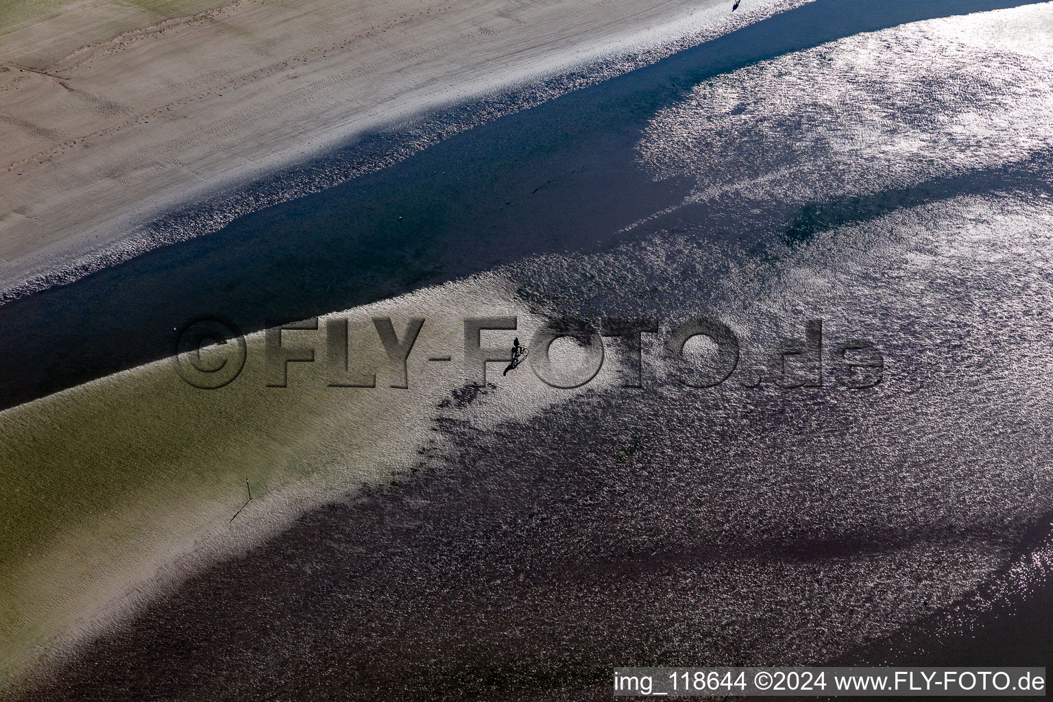 Beach landscape along the of North Sea in Fanoe in Syddanmark, Denmark