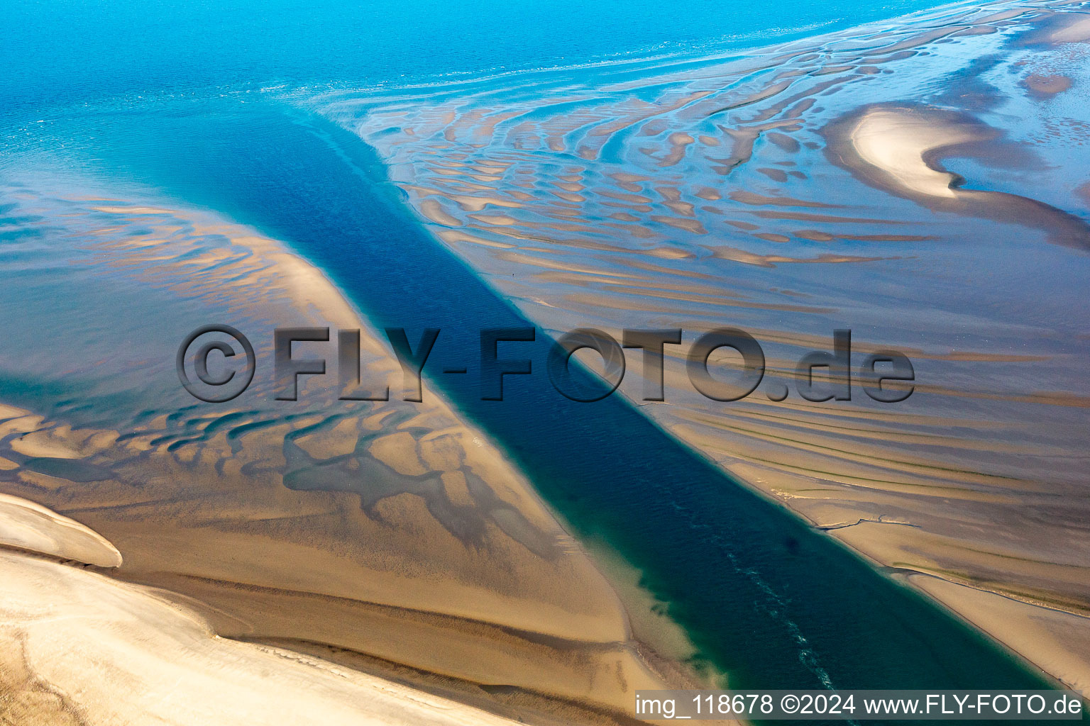 Sand bankarea at the sourthern coast of Fanoe in Syddanmark, Denmark