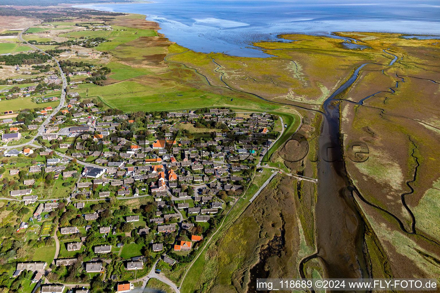 Sønderho in the state South Denmark, Denmark out of the air