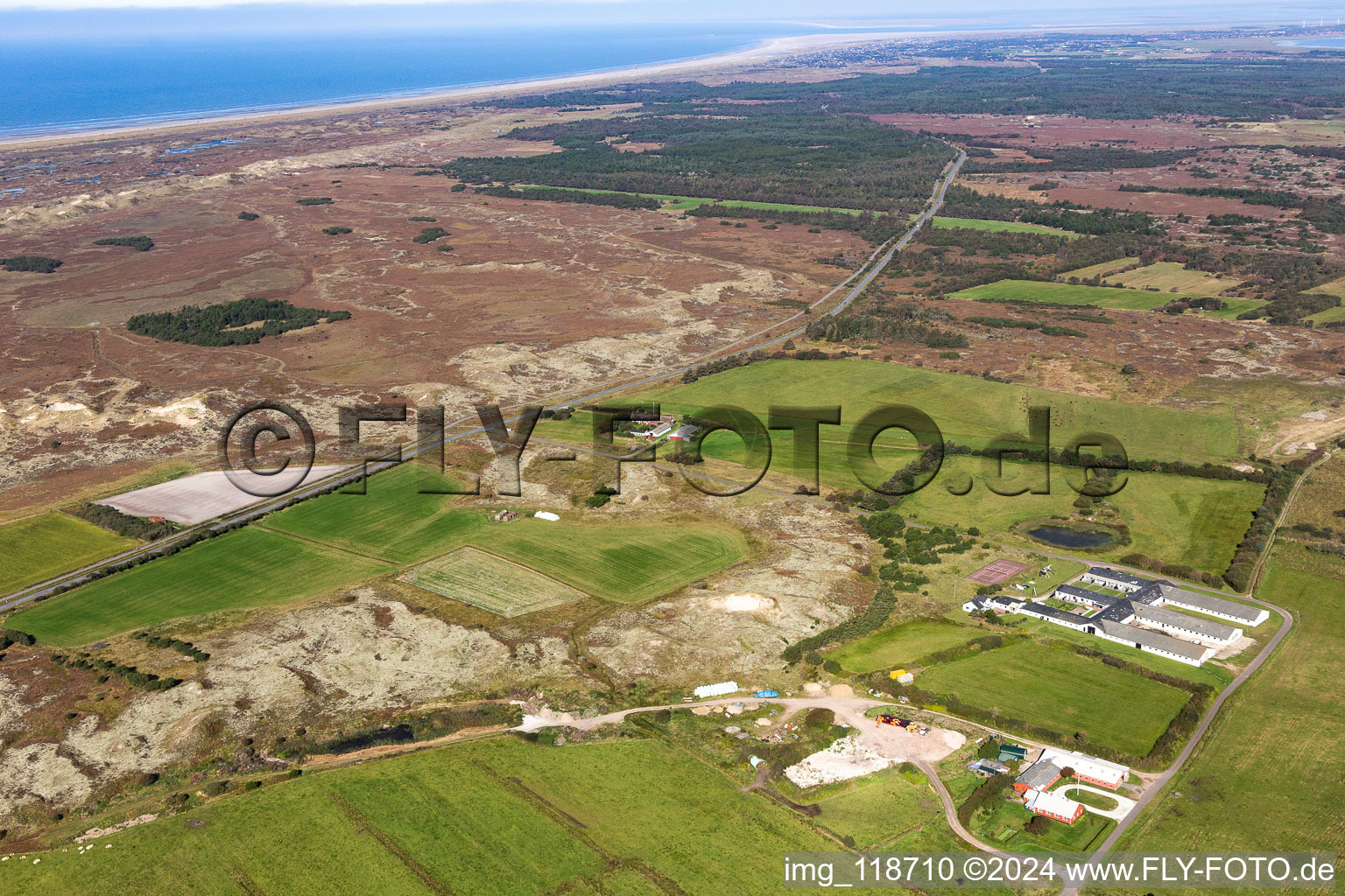 Fanø in the state South Denmark, Denmark out of the air