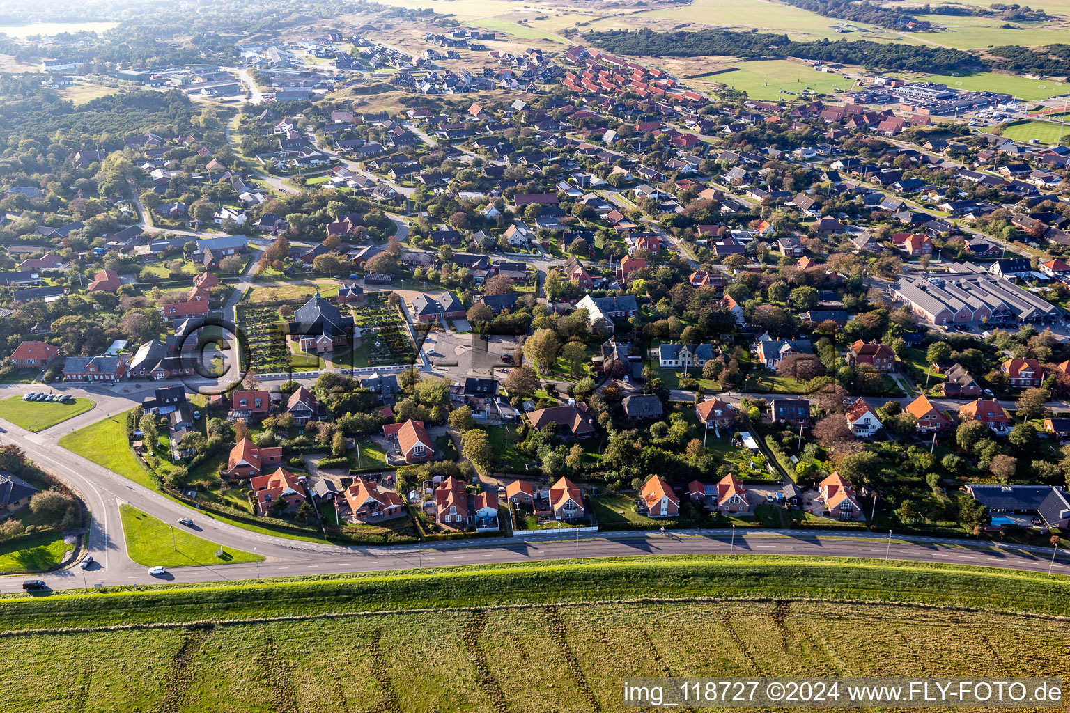 Fanø in the state South Denmark, Denmark seen from above