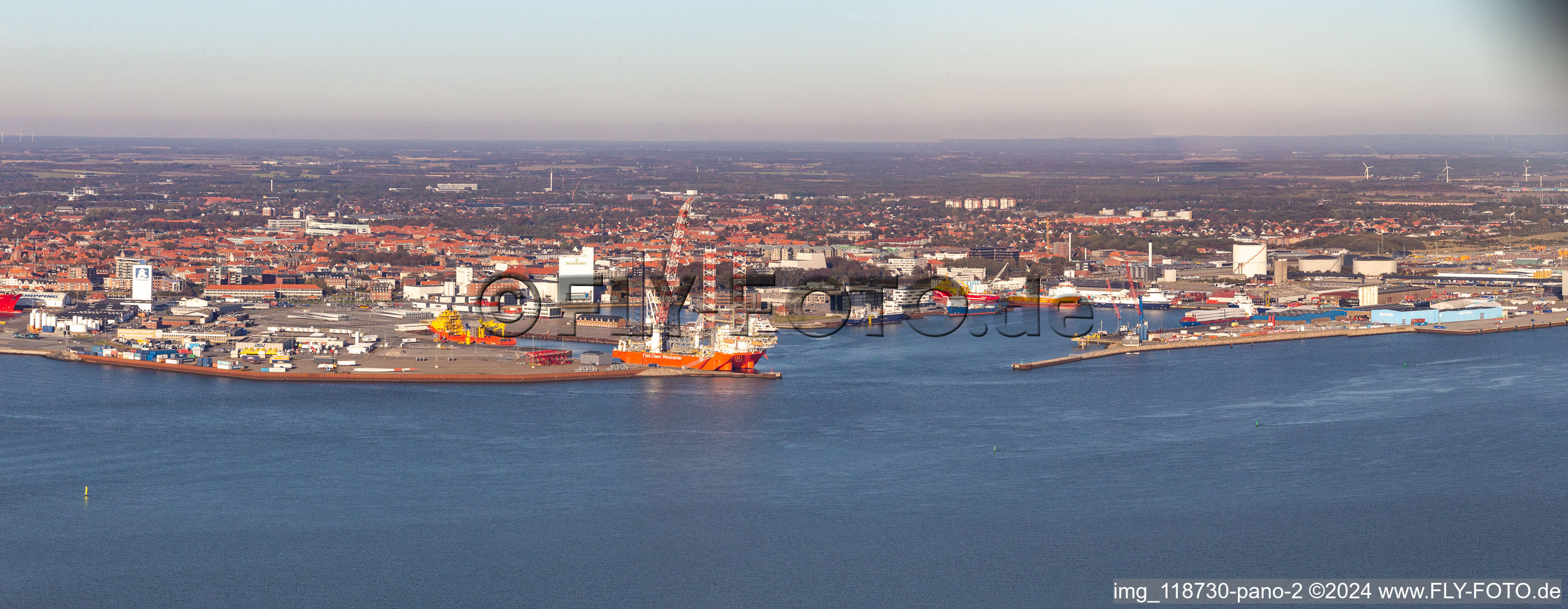 Harbor in Esbjerg in the state South Denmark, Denmark