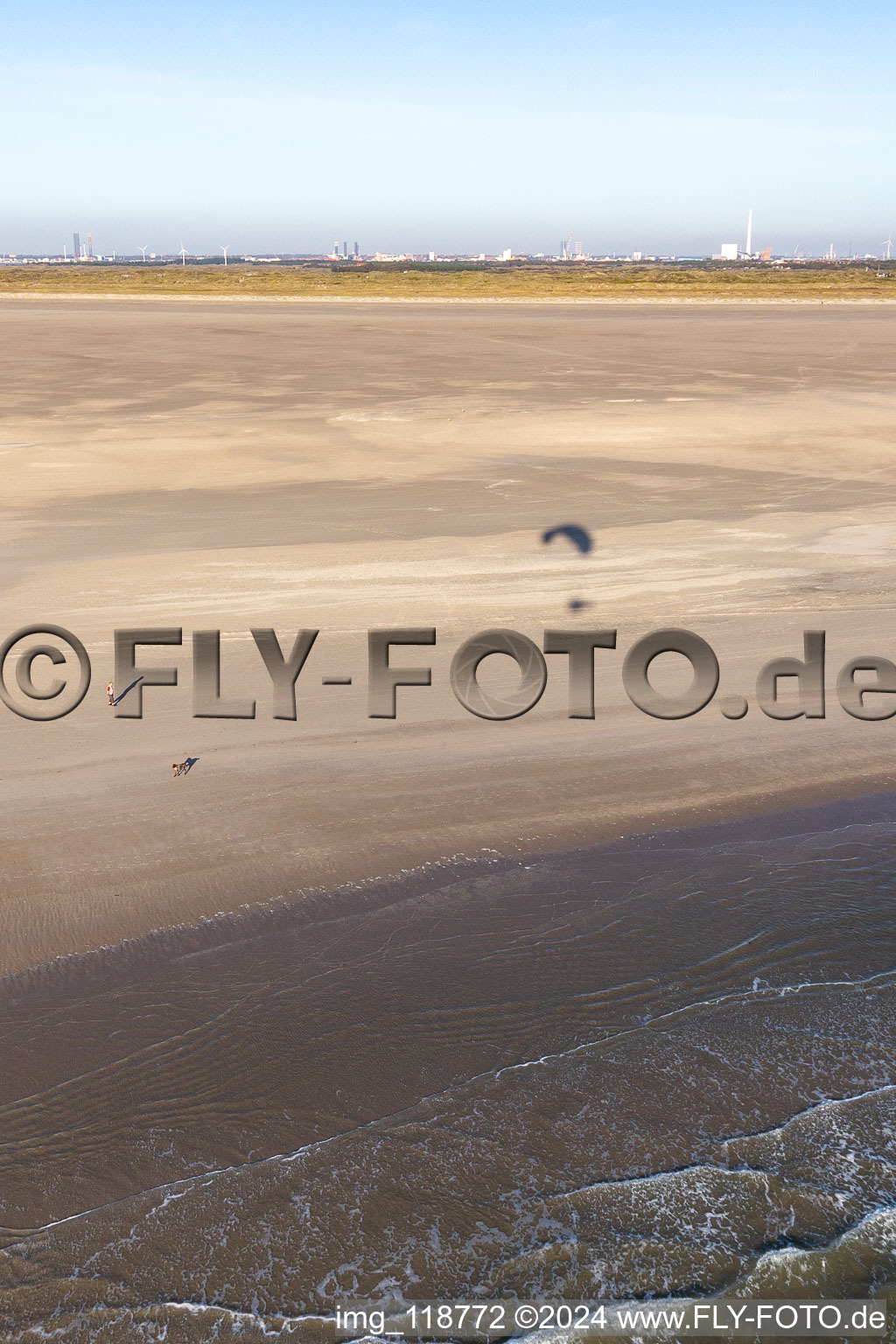 Fanoe Bath Beach in Fanø in the state South Denmark, Denmark