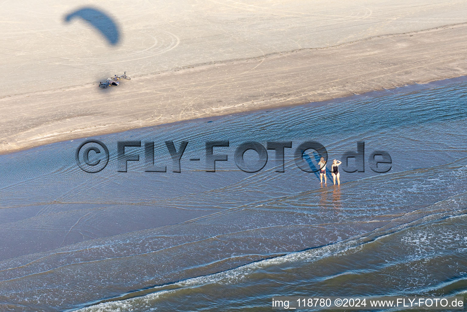 Fanoe Bath Beach in Fanø in the state South Denmark, Denmark out of the air