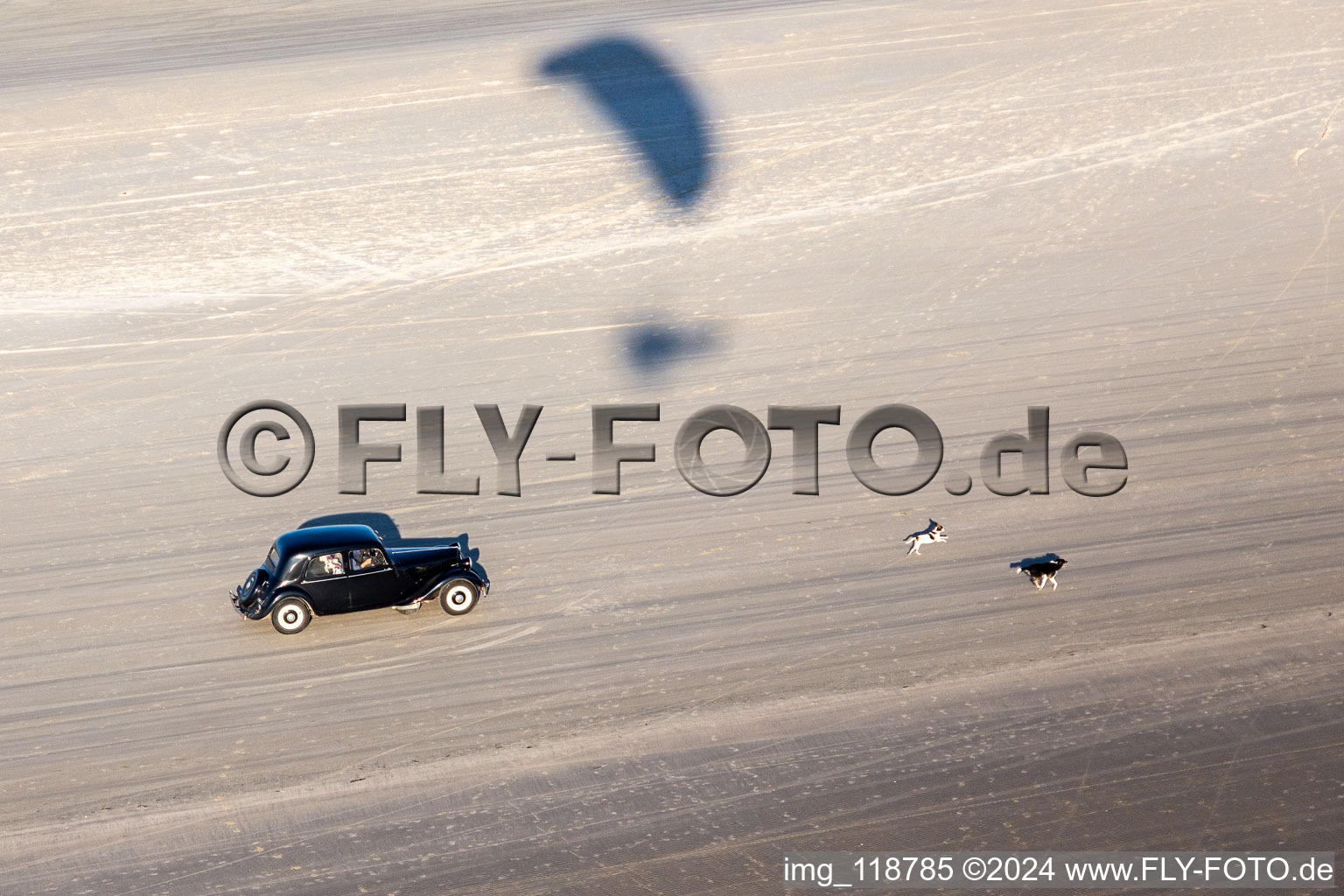 Bird's eye view of Fanoe Bath Beach in Fanø in the state South Denmark, Denmark