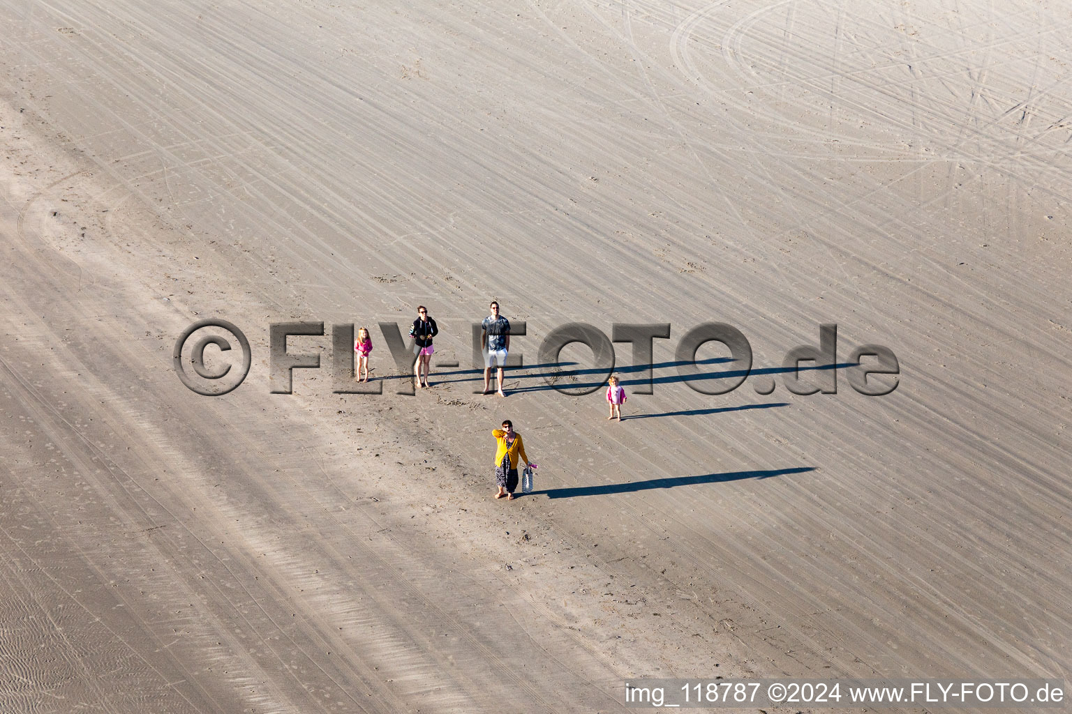 Fanoe Bath Beach in Fanø in the state South Denmark, Denmark viewn from the air