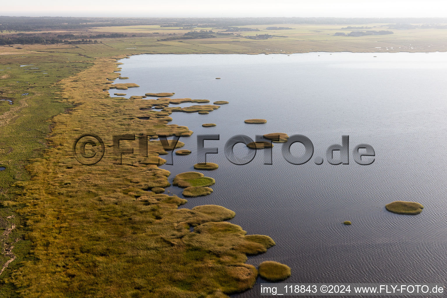 Wadden Sea National Park in Fanø in the state South Denmark, Denmark from above