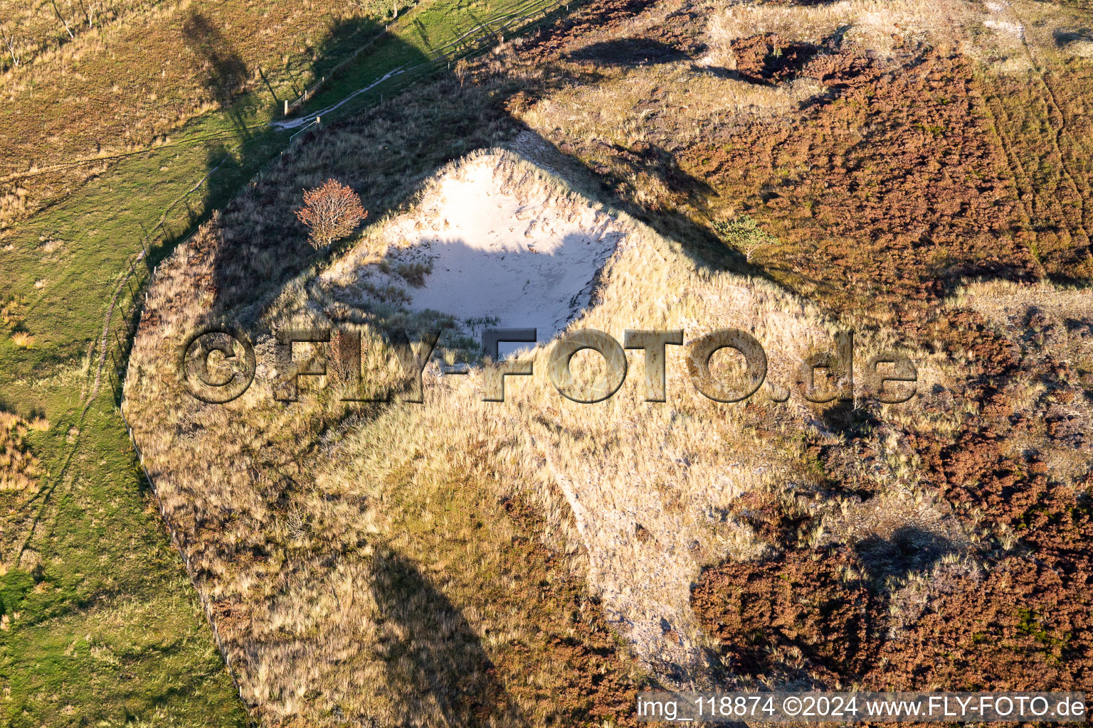 Wadden Sea National Park in Fanø in the state South Denmark, Denmark from the drone perspective