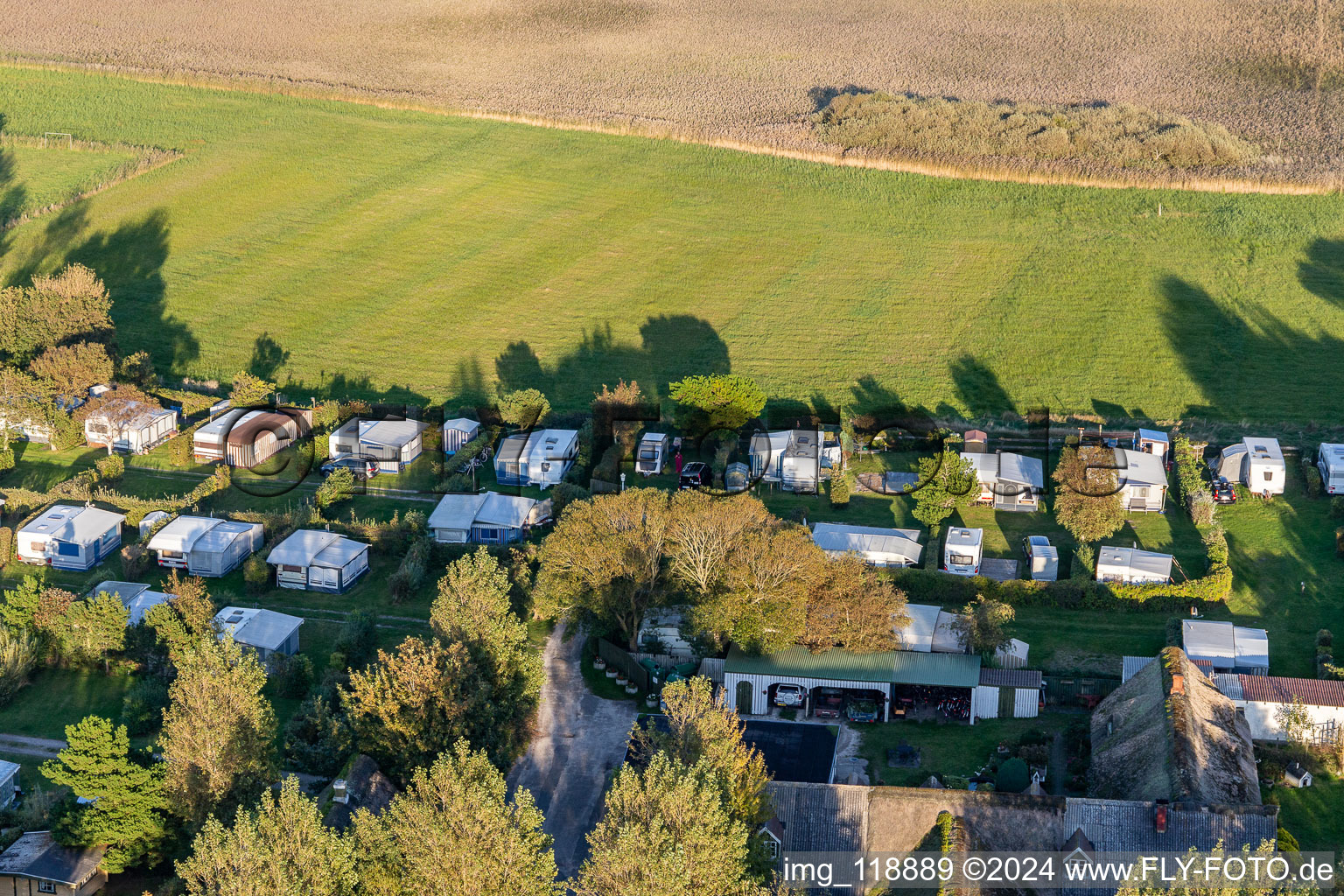 Ny Camping, Sønderho in Fanø in the state South Denmark, Denmark from above