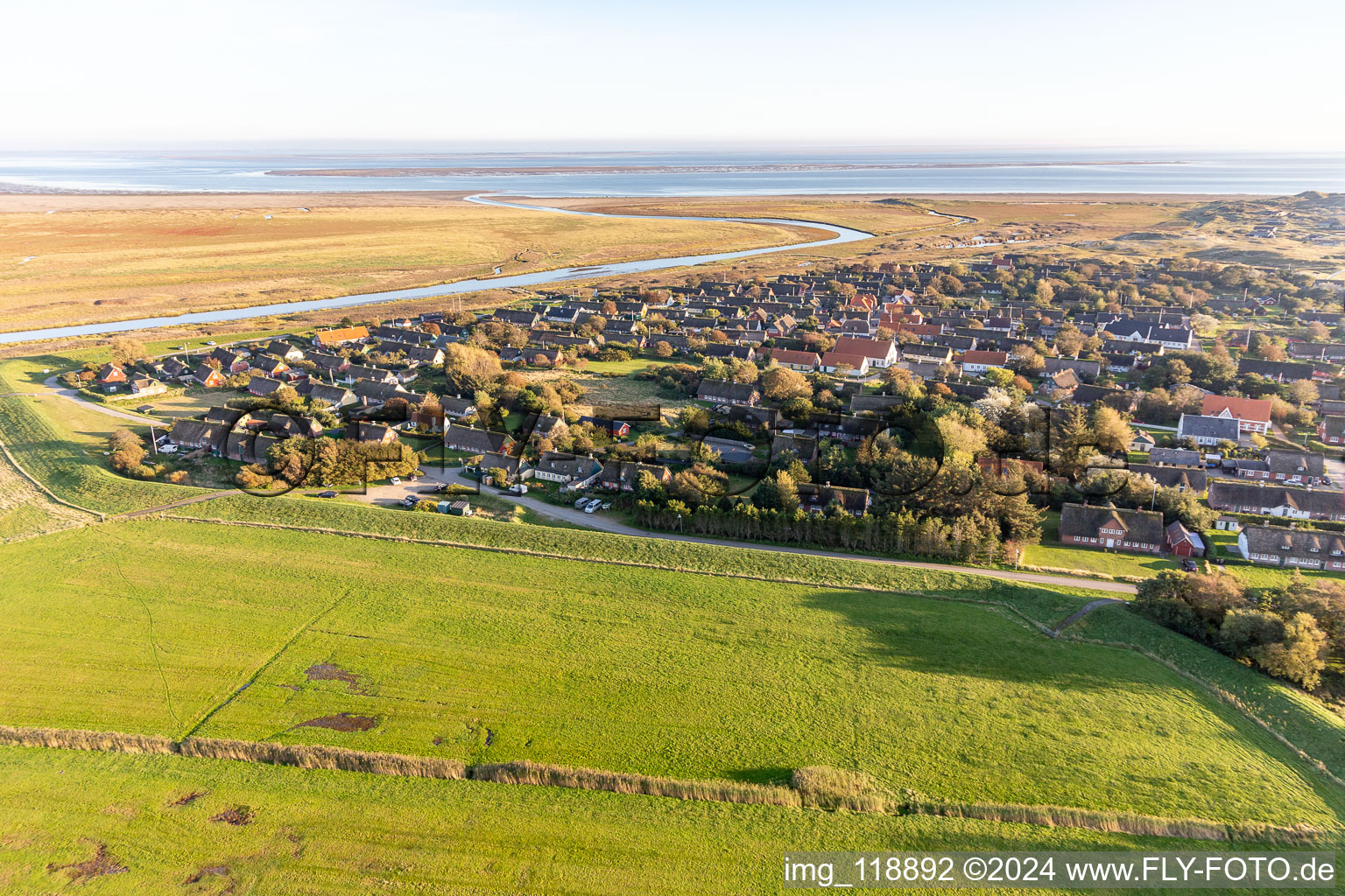 Drone recording of Fanø in the state South Denmark, Denmark