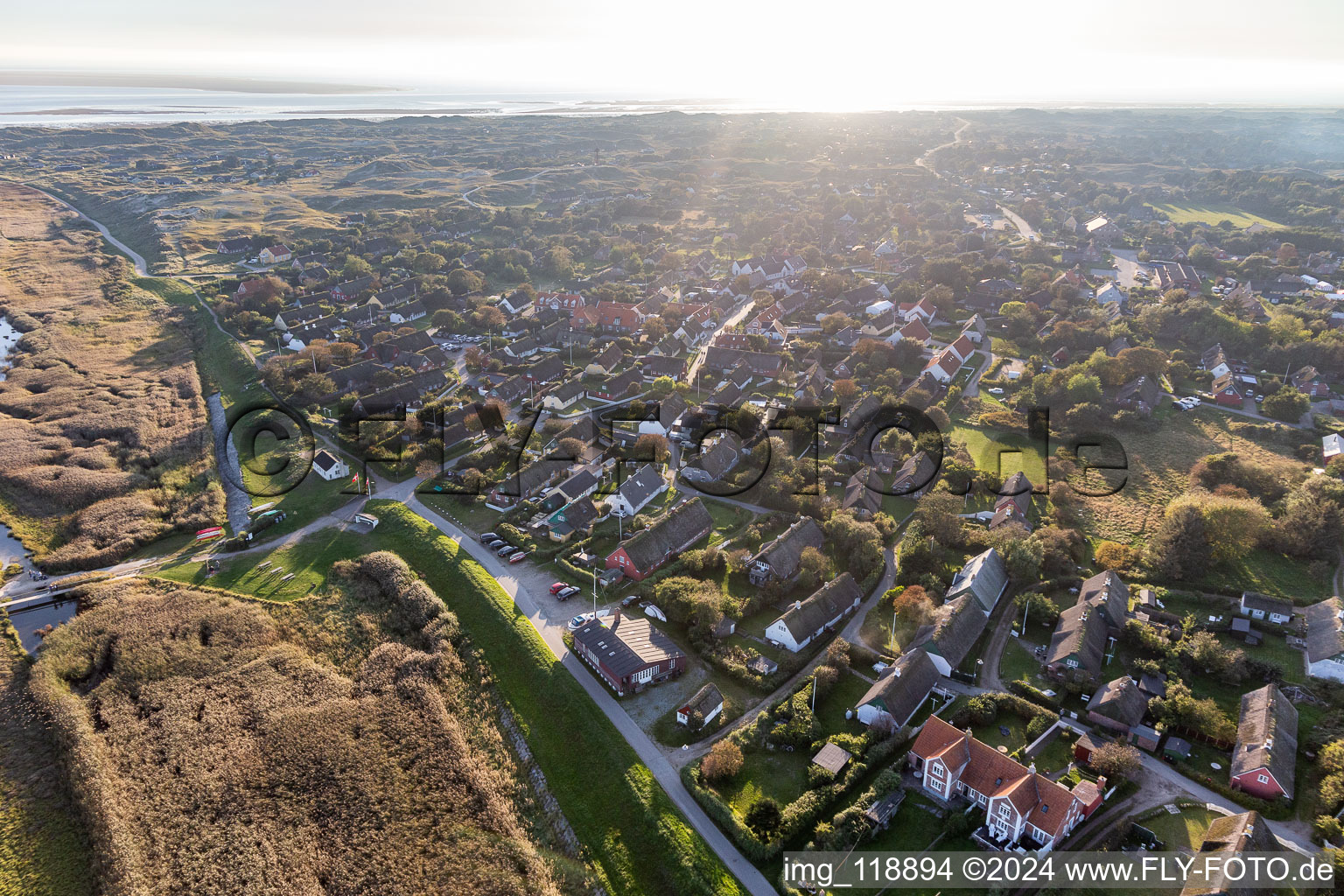 Fanø in the state South Denmark, Denmark from the drone perspective