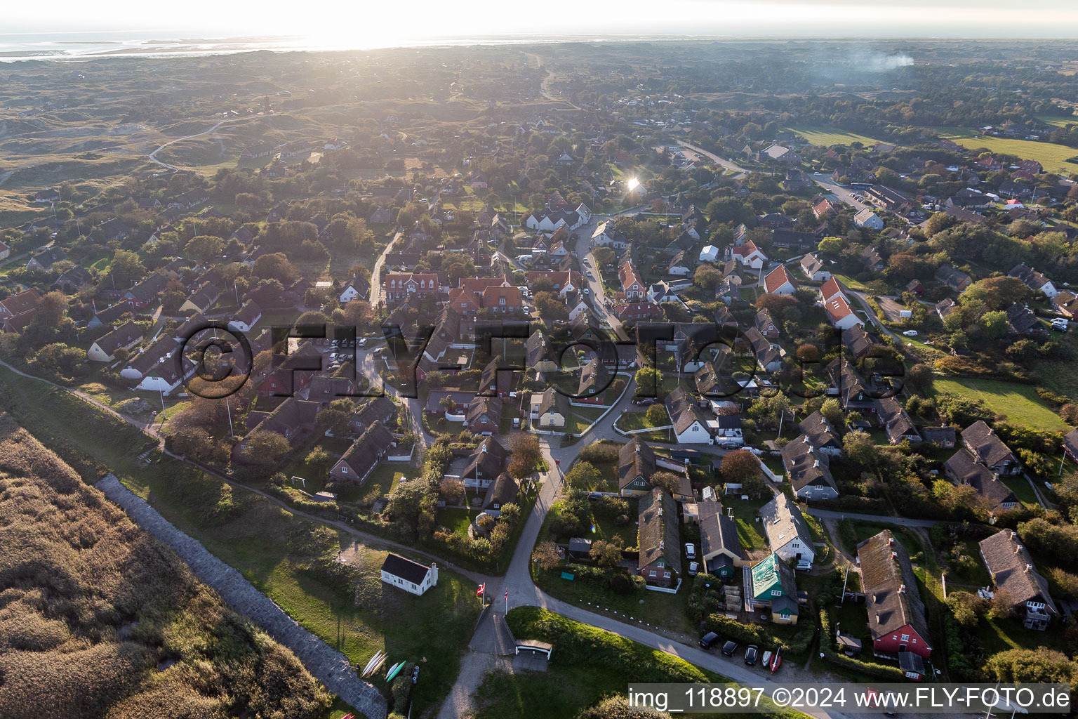 Fanø in the state South Denmark, Denmark seen from a drone