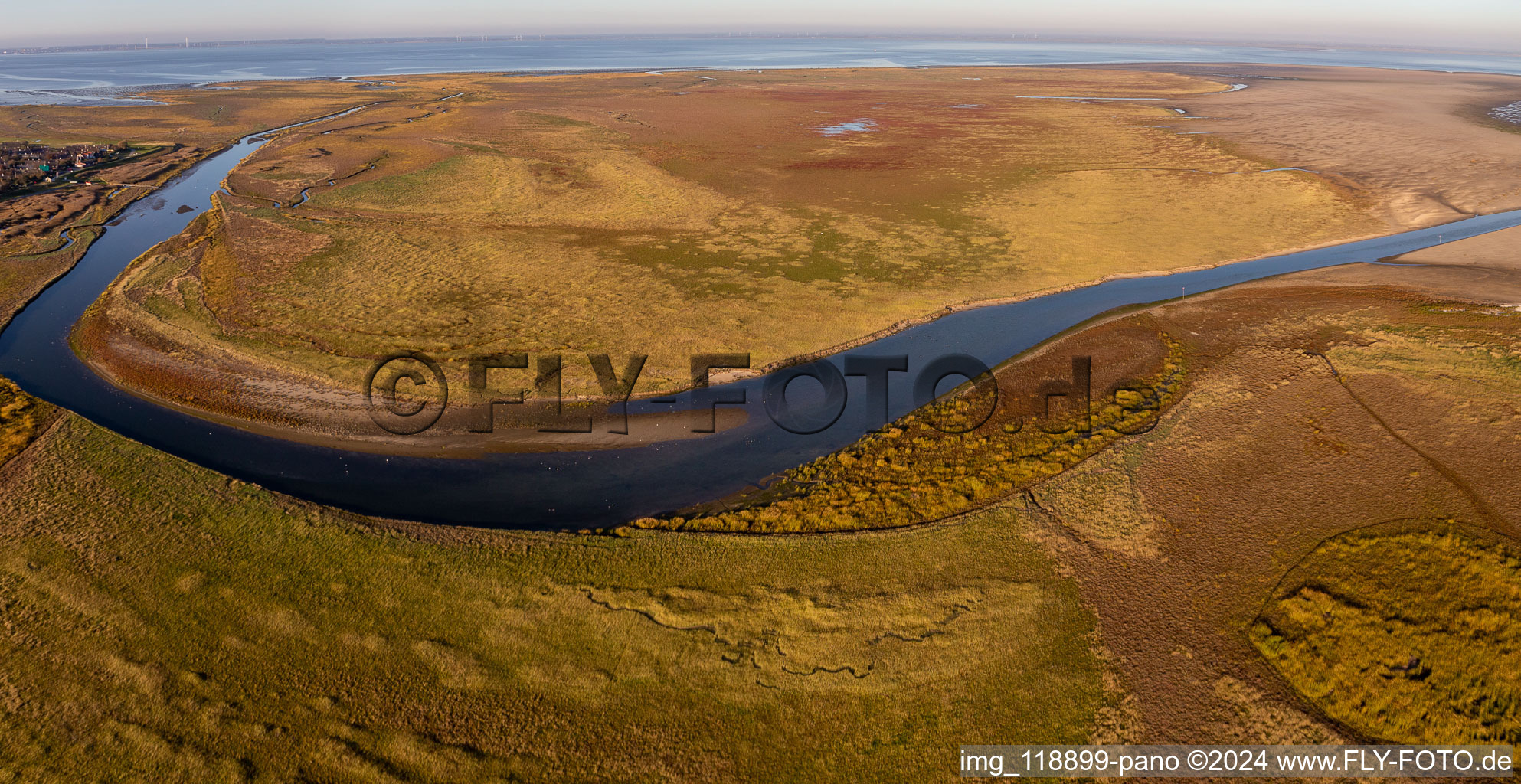 Aerial photograpy of Fanø in the state South Denmark, Denmark