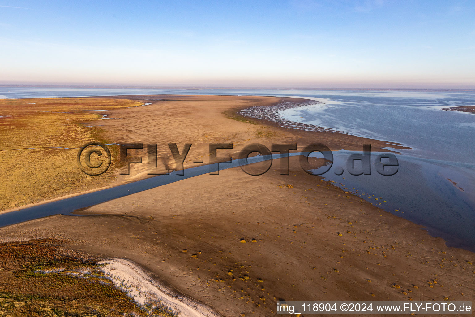 Fanø in the state South Denmark, Denmark from above