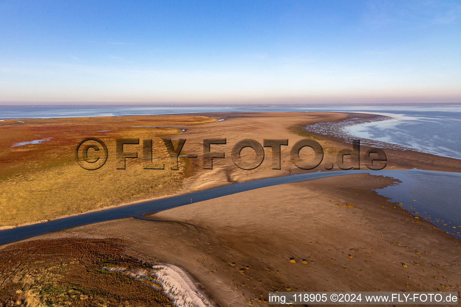 Fanø in the state South Denmark, Denmark out of the air