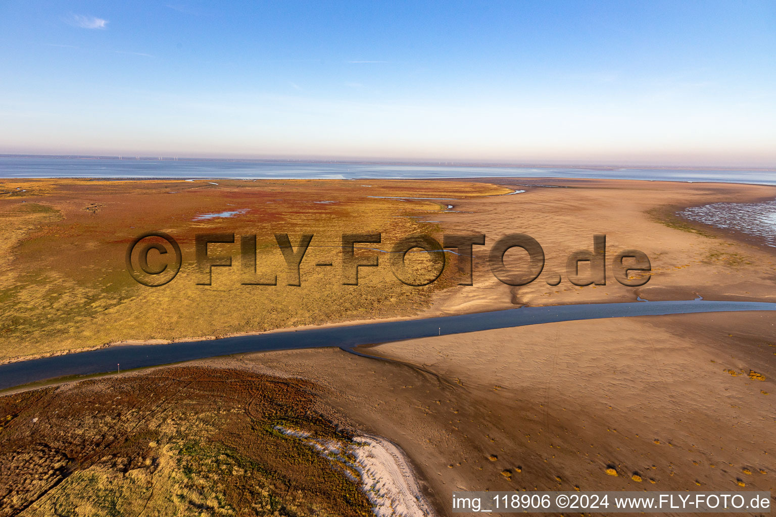 Fanø in the state South Denmark, Denmark seen from above