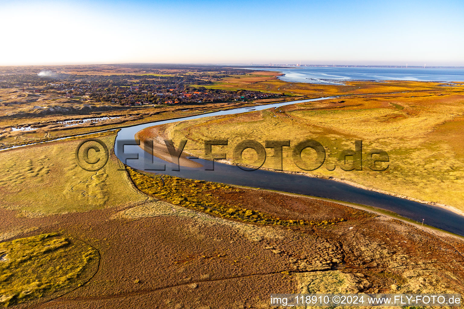 Drone recording of Fanø in the state South Denmark, Denmark