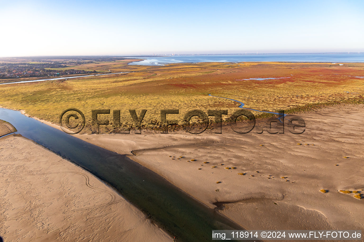 Fanø in the state South Denmark, Denmark from the drone perspective