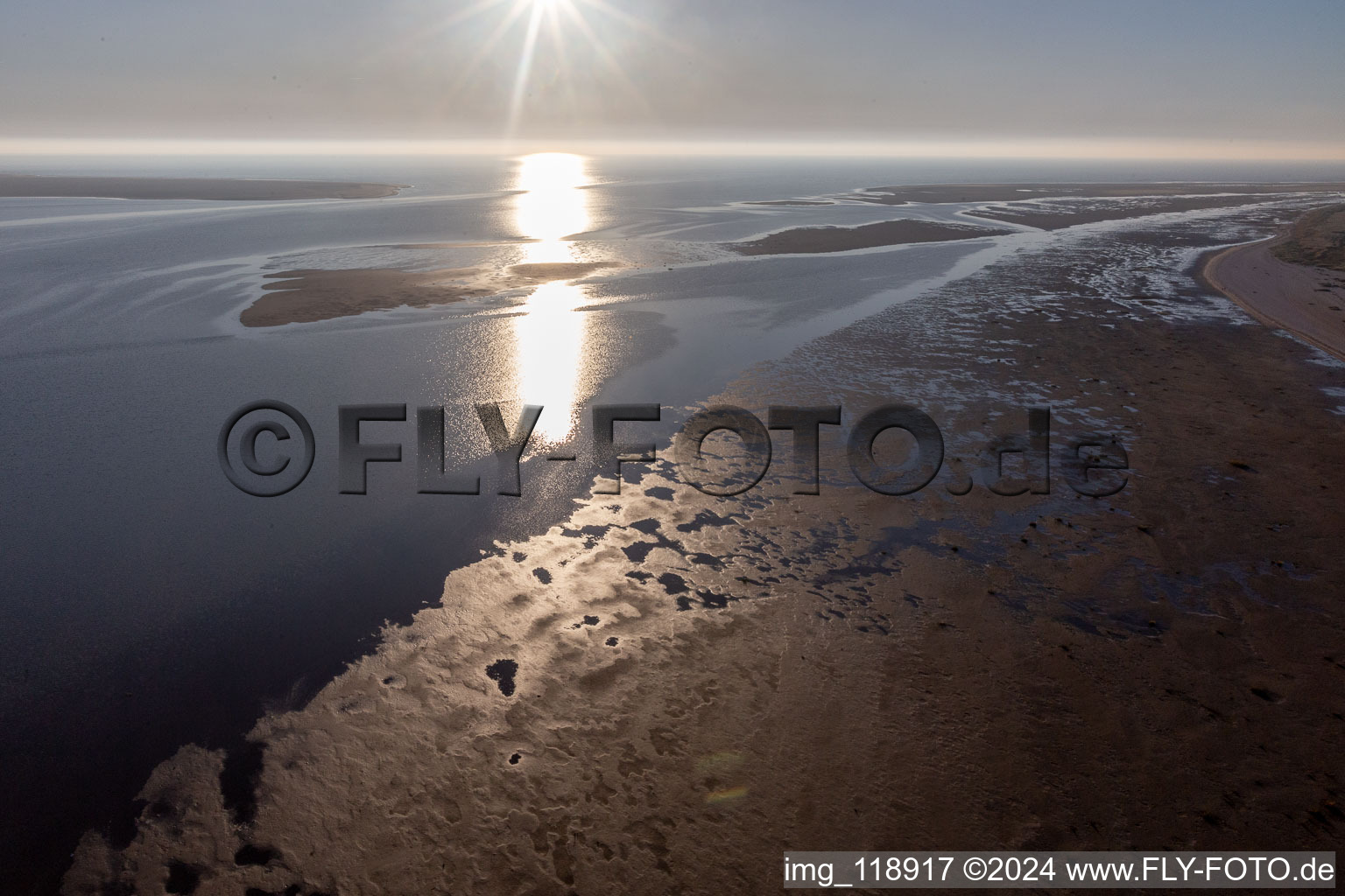 Fanø in the state South Denmark, Denmark from a drone