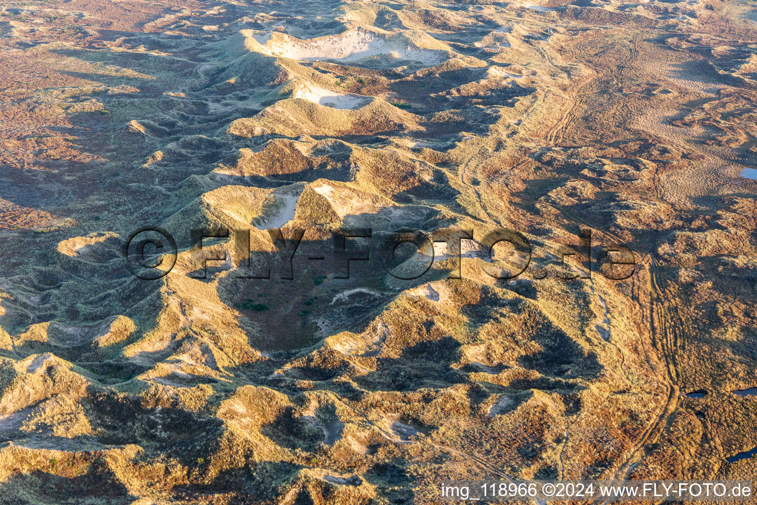 Wadden Sea National Park in Fanø in the state South Denmark, Denmark seen from above