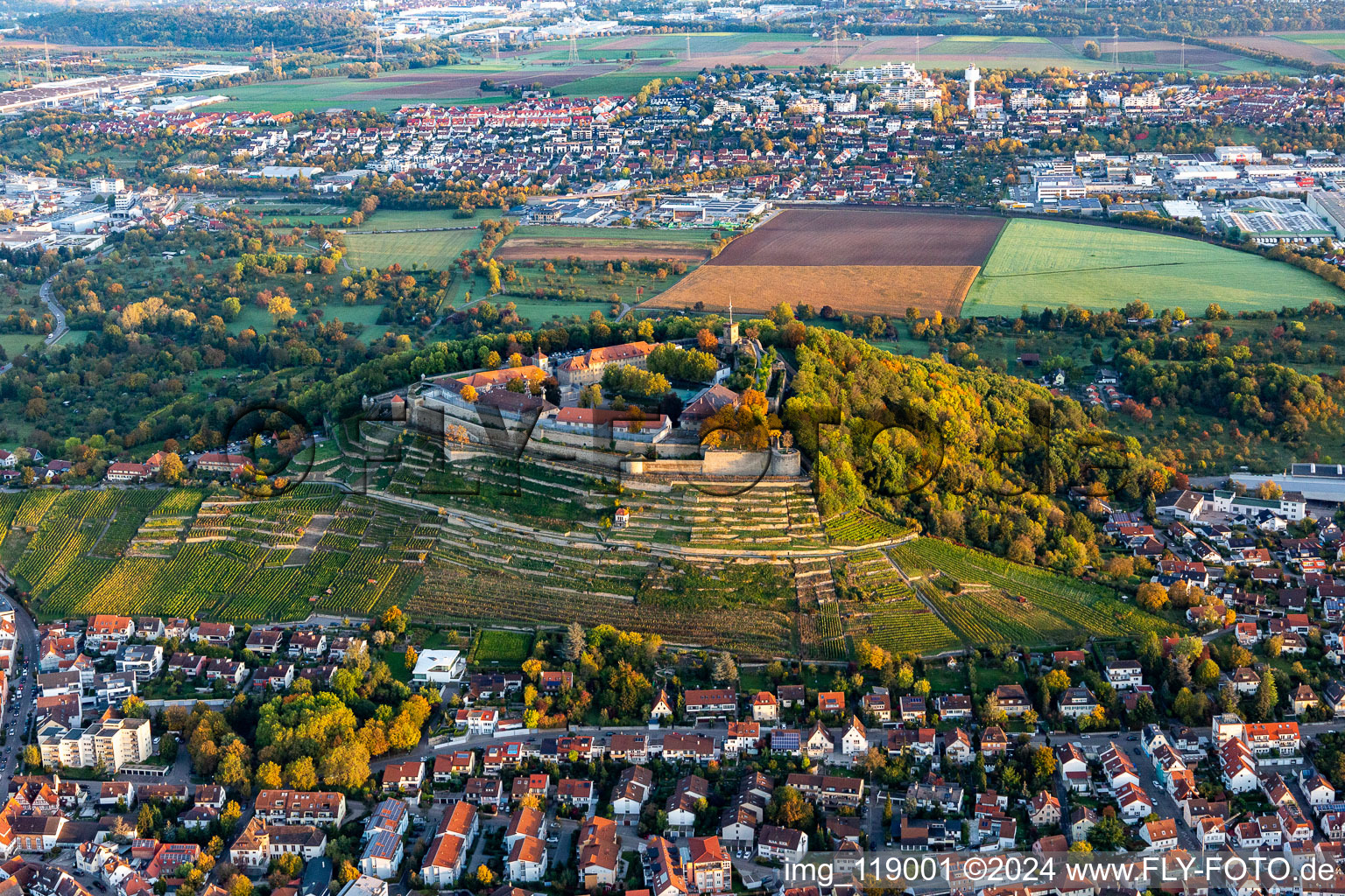 Former fortress todays prison hospital Hohenasperg in Asperg in the state Baden-Wurttemberg, Germany