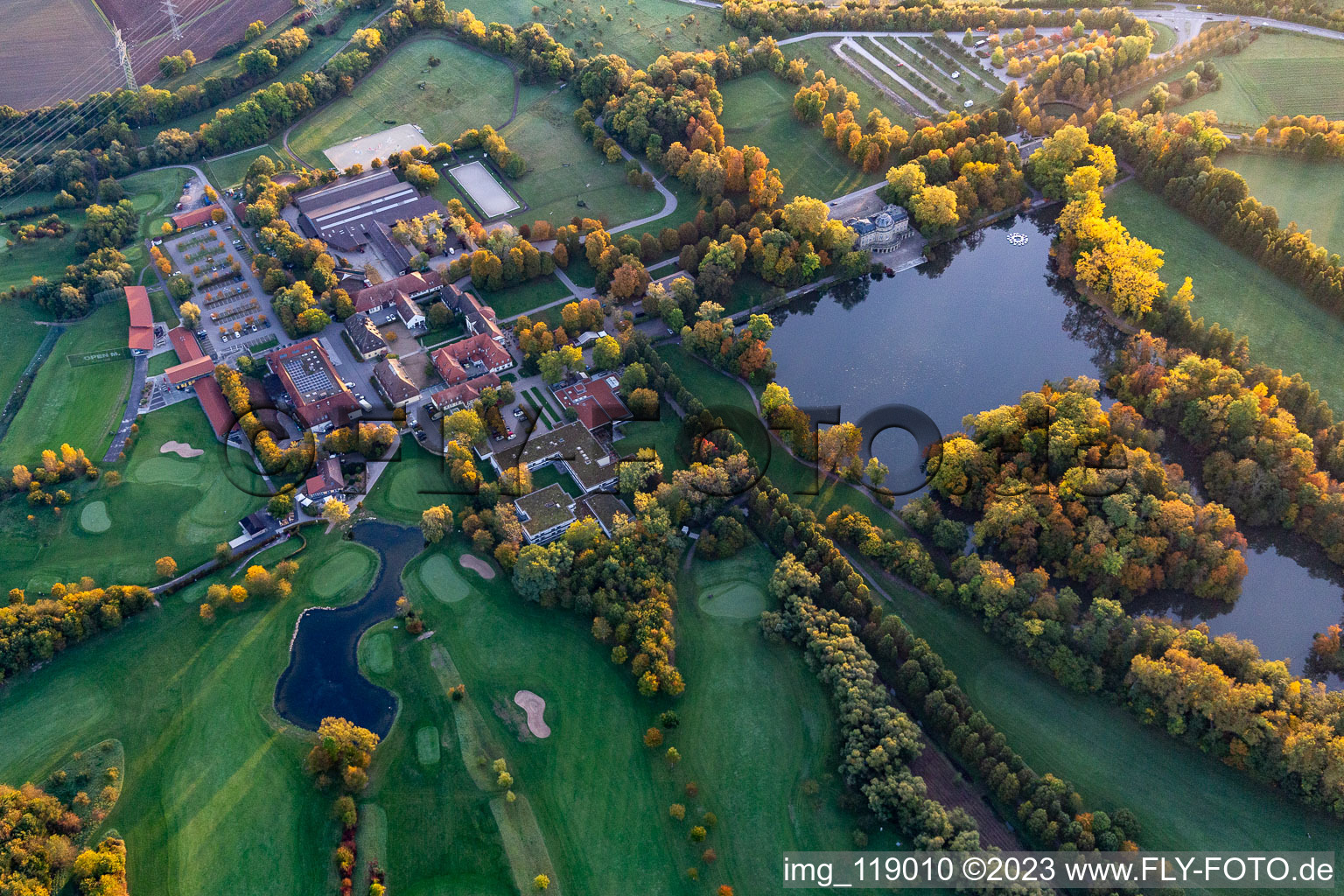 Monrepos, golf course in the district Eglosheim in Ludwigsburg in the state Baden-Wuerttemberg, Germany