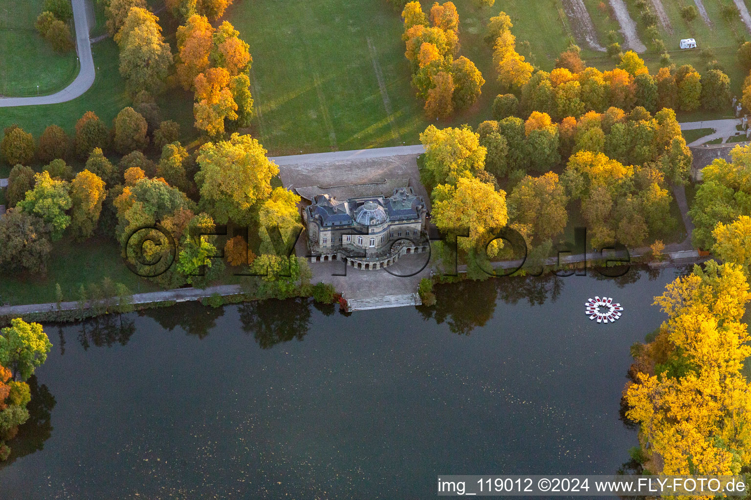 Monrepos Lakeside Palace in Ludwigsburg in the state Baden-Wurttemberg, Germany