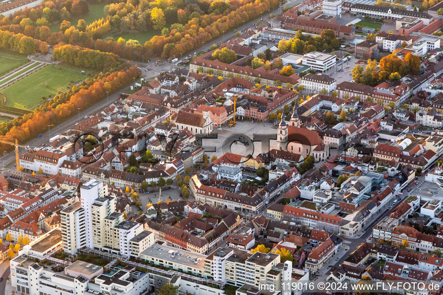 Church of the holy trinity at the market downtown in Ludwigsburg in the state Baden-Wurttemberg, Germany