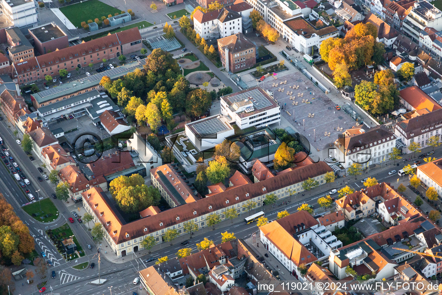 Town Hall building of the City Council at the Rathausplatz downtown in Ludwigsburg in the state Baden-Wurttemberg, Germany