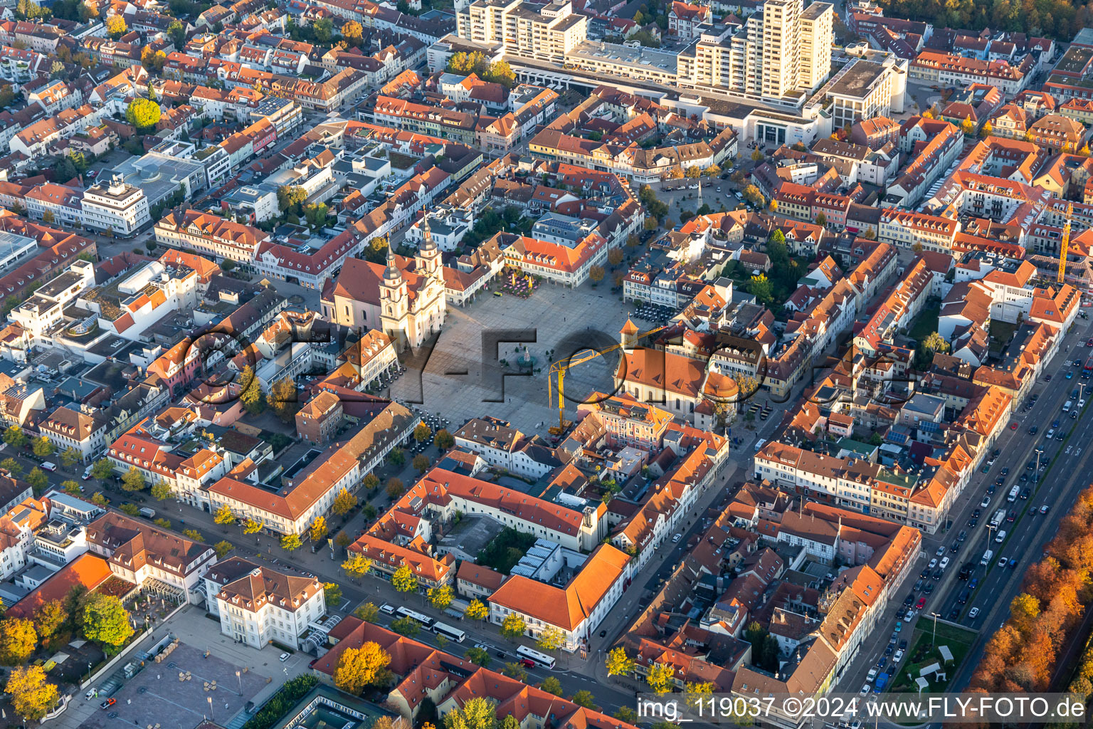 Marketplace in the district Ludwigsburg-Mitte in Ludwigsburg in the state Baden-Wuerttemberg, Germany