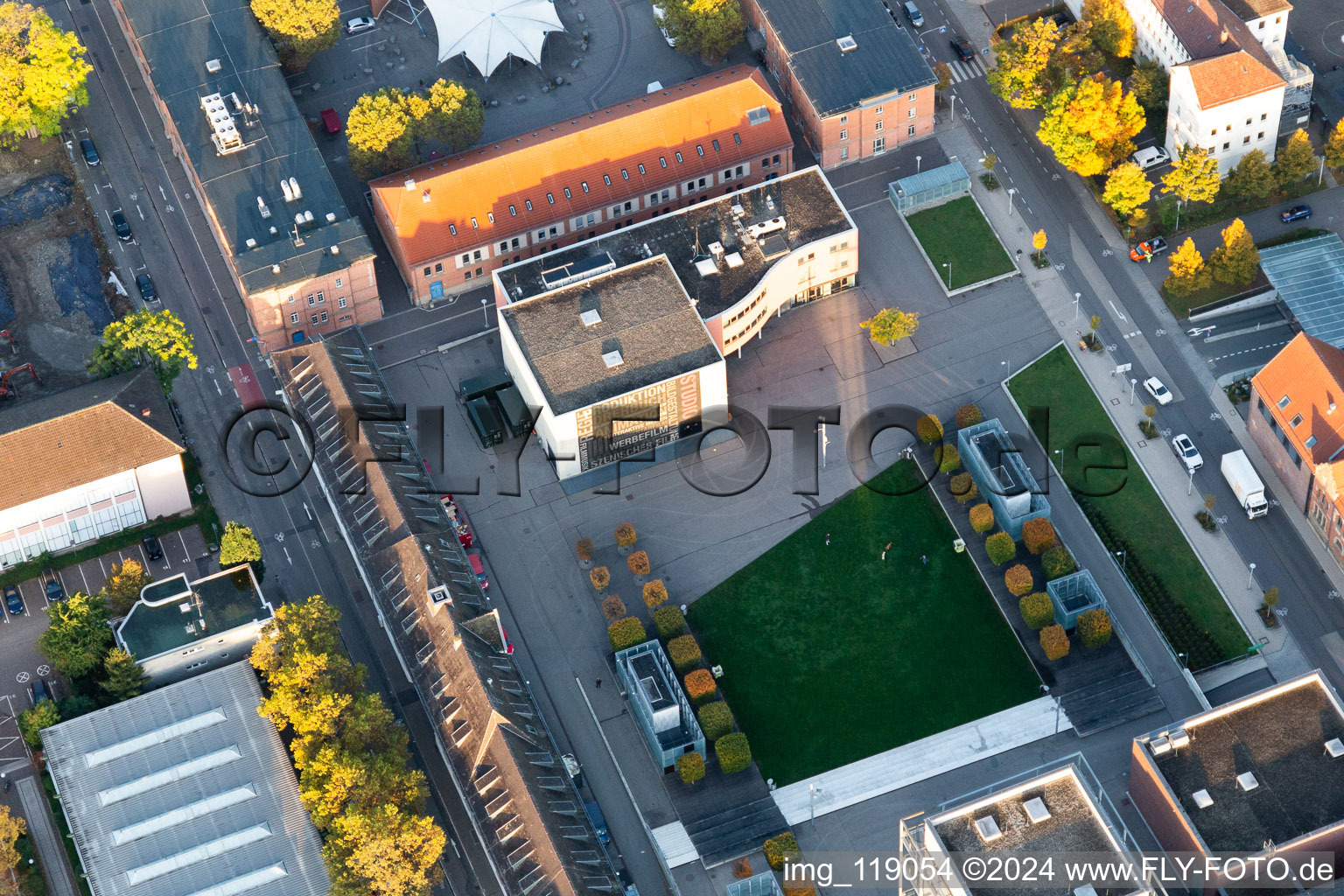 Building of the indoor arena Forum on Schlosspark in Ludwigsburg in the state Baden-Wurttemberg, Germany