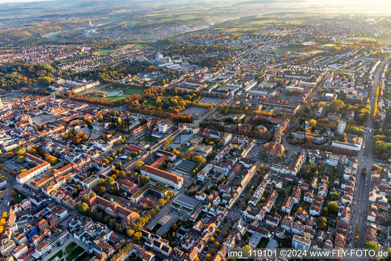 The city center in the downtown area between Solitudestreet and Schlossstreet in Ludwigsburg in the state Baden-Wurttemberg, Germany