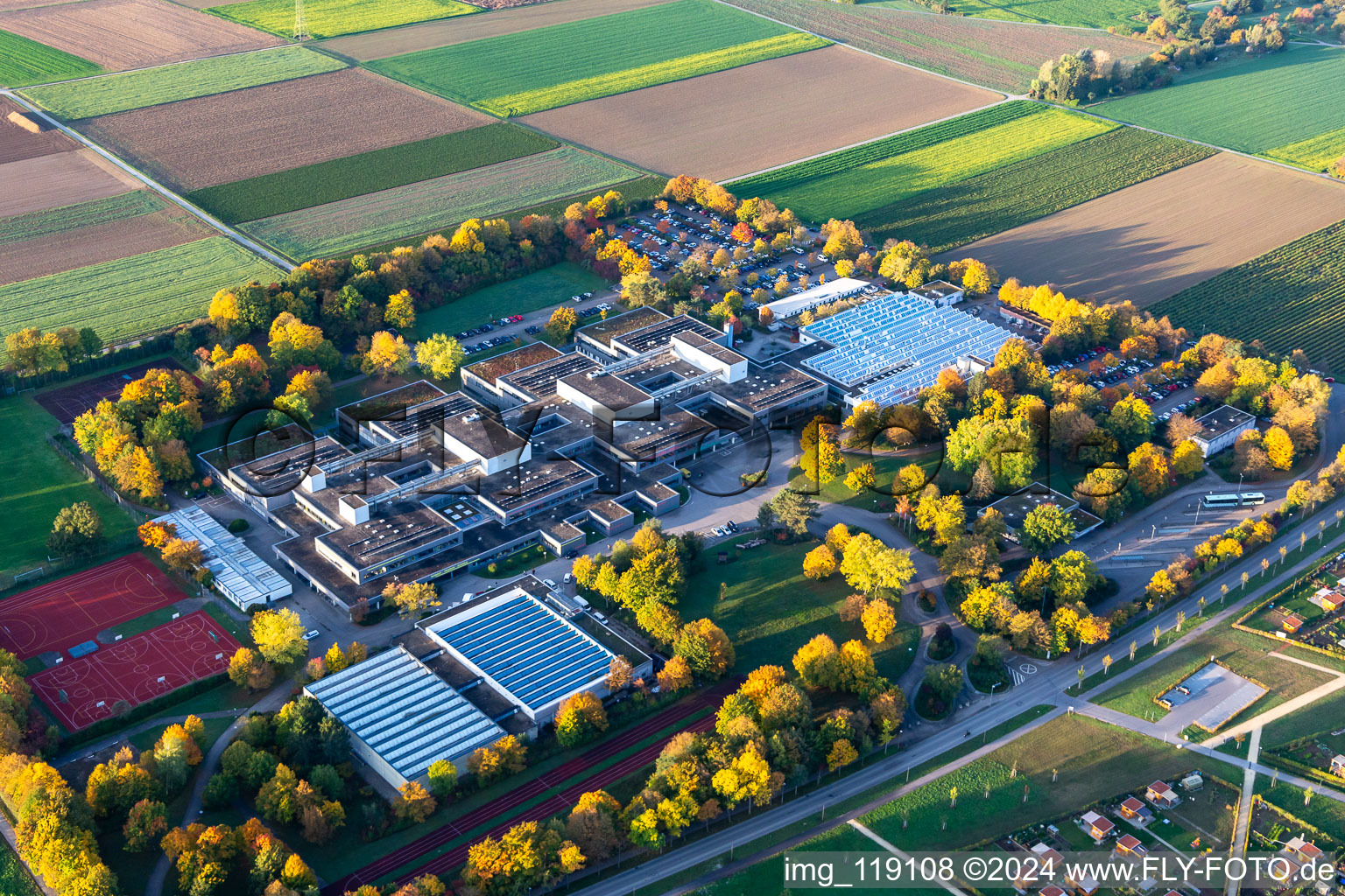 School Center in the district Pflugfelden in Kornwestheim in the state Baden-Wuerttemberg, Germany