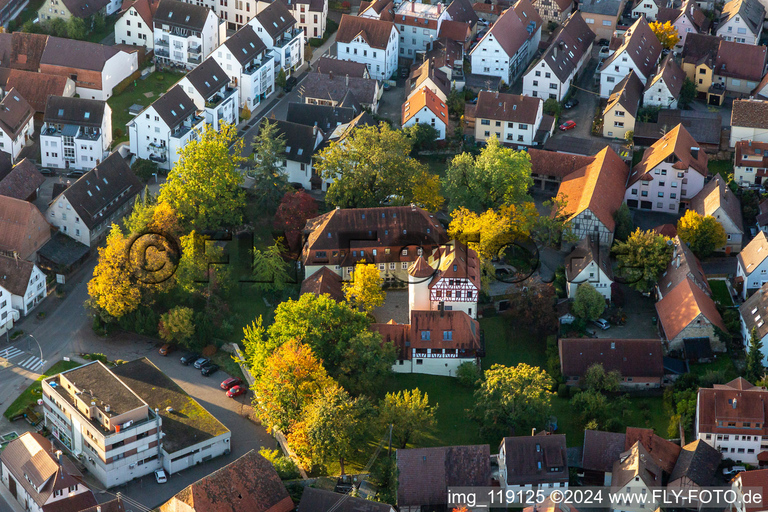 Palace Schloss Muenchingen in Korntal-Muenchingen in the state Baden-Wurttemberg, Germany