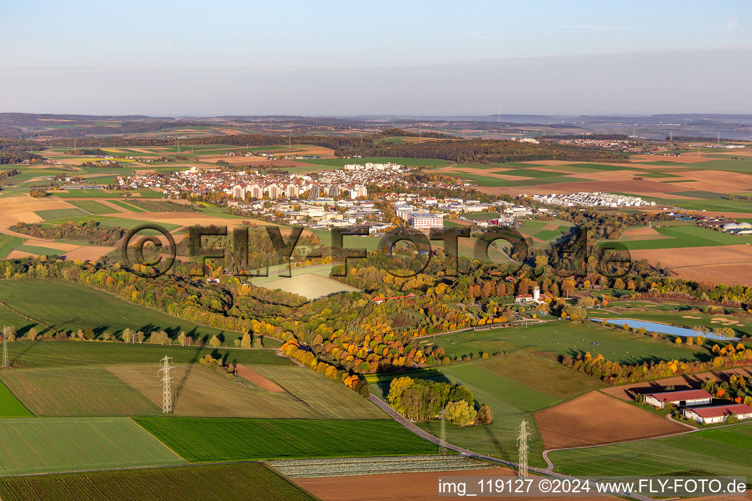 Golf course Schoss Nippenburg in Hemmingen in the state Baden-Wuerttemberg, Germany