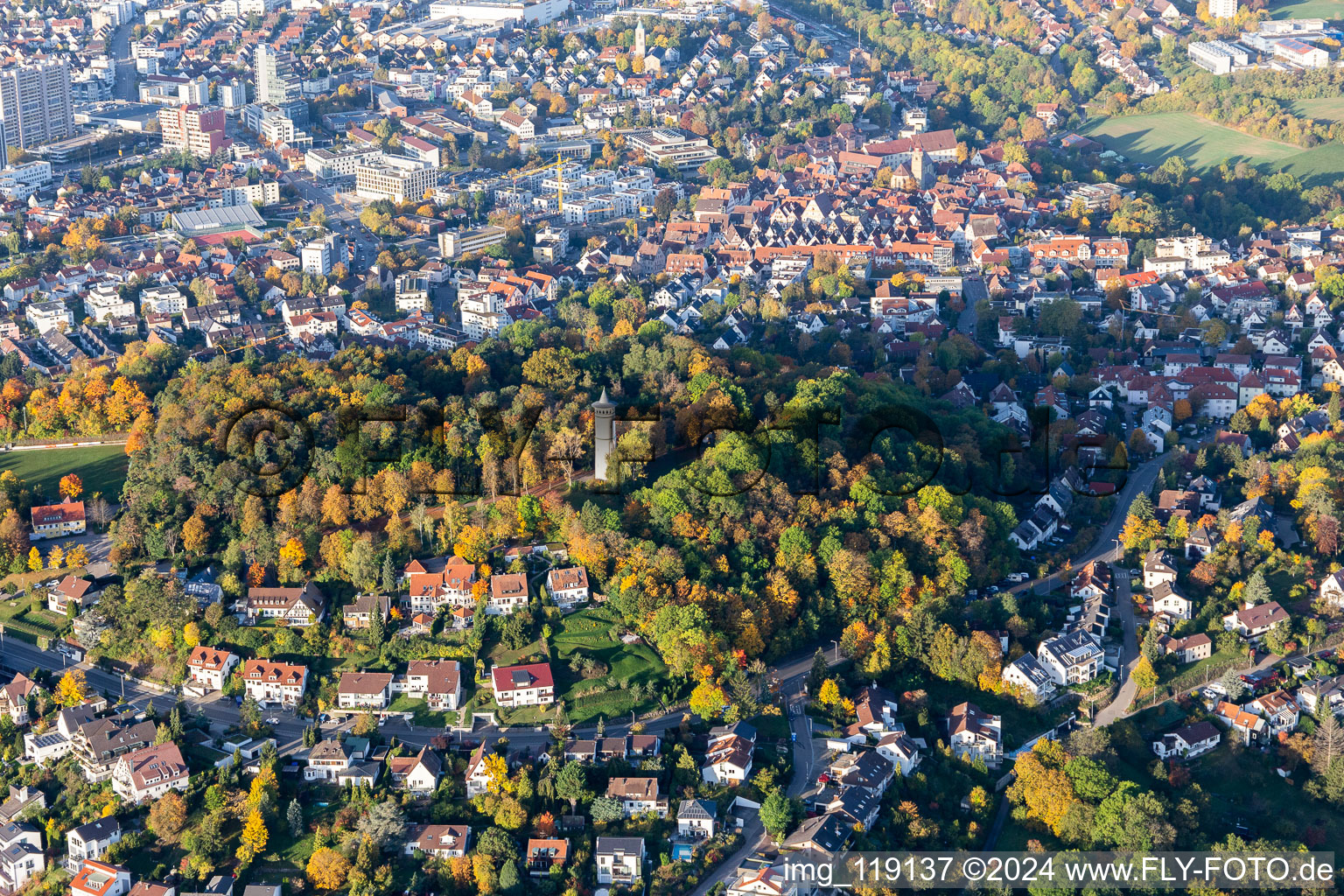 Engelberg tower, Engelberg meadow in Leonberg in the state Baden-Wuerttemberg, Germany