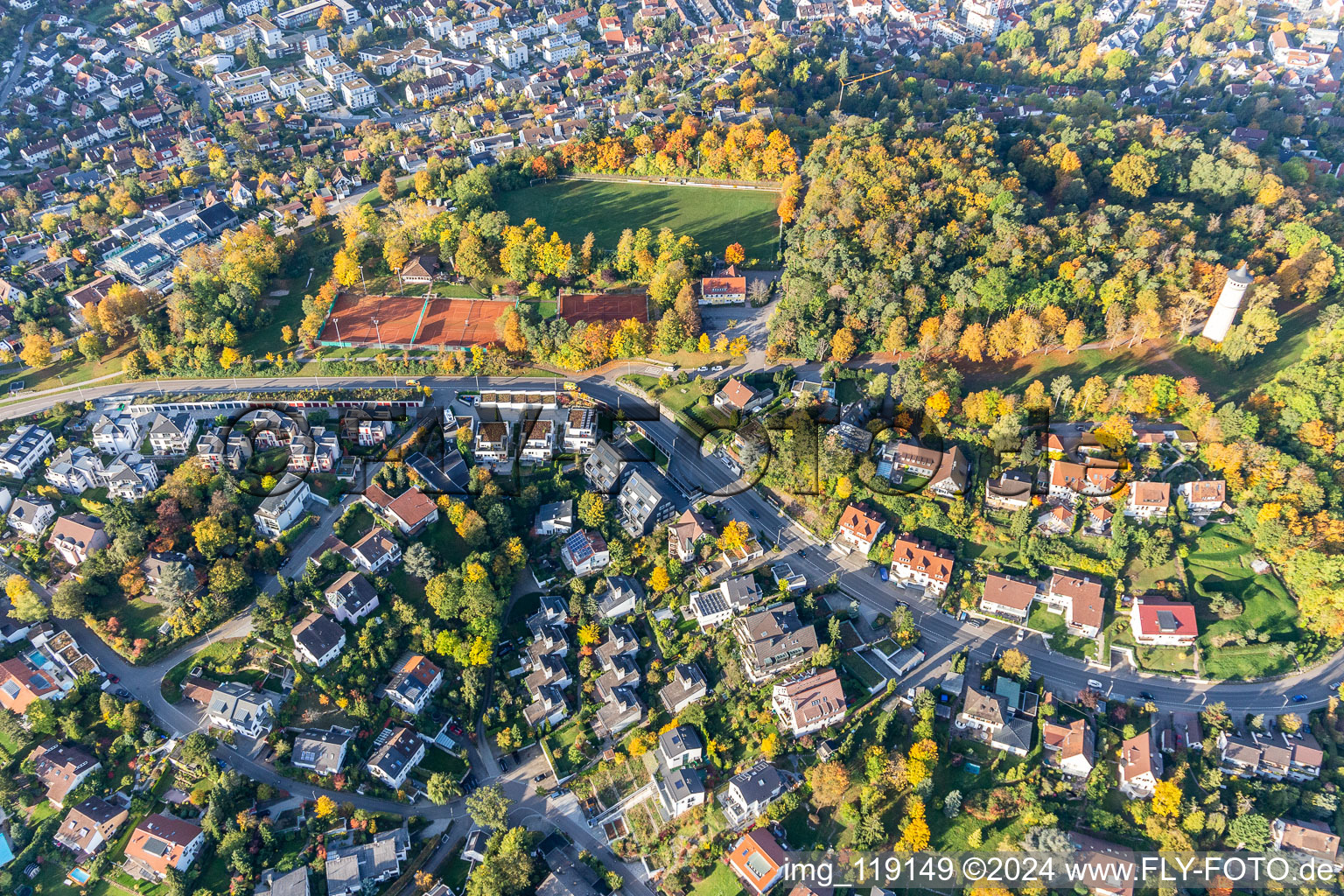 Aerial view of Engelberg in Leonberg in the state Baden-Wuerttemberg, Germany