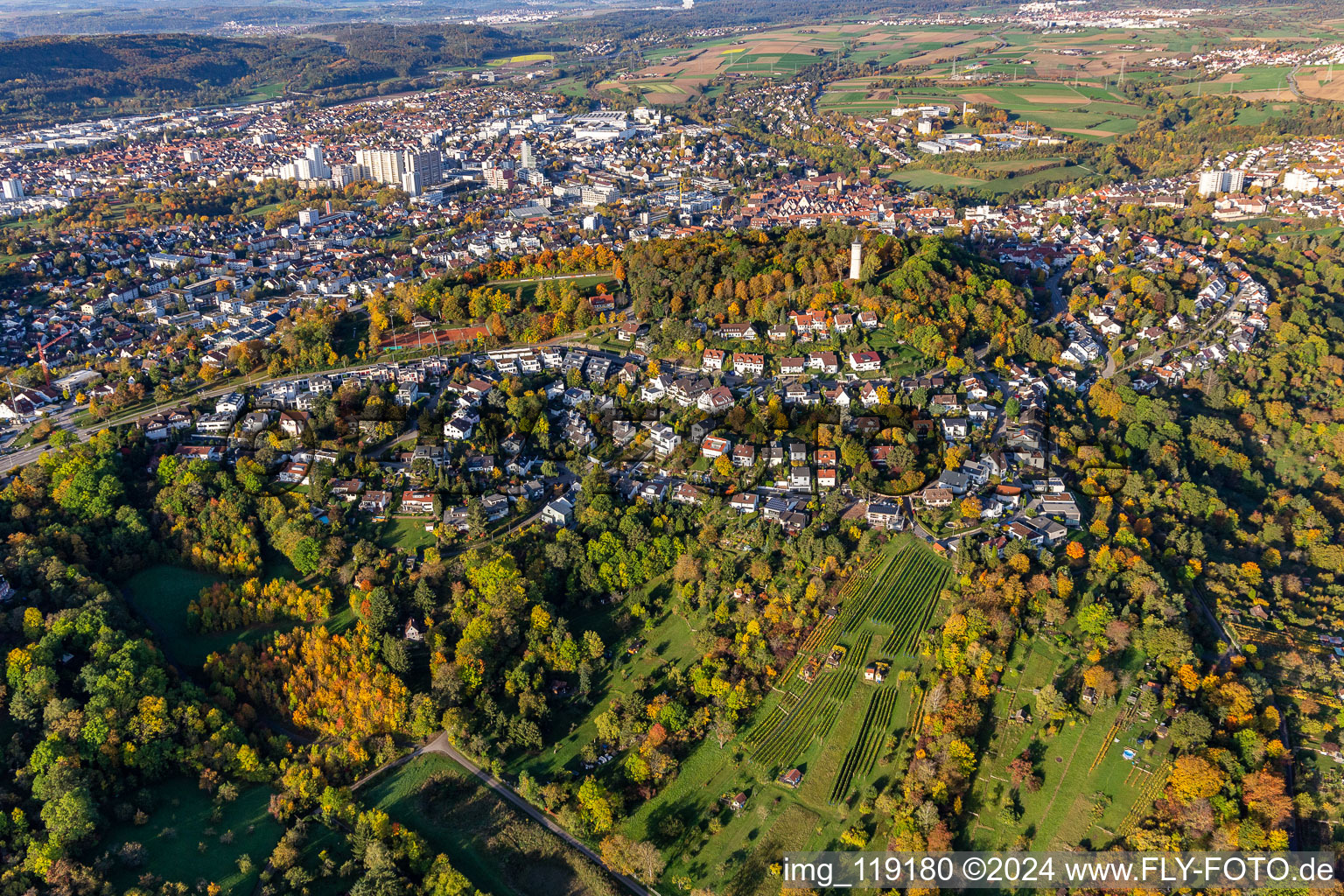 Luxury villa in residential area of single-family settlement of Stuttgarter street below the Engelberg in the district Eltingen in Leonberg in the state Baden-Wurttemberg, Germany