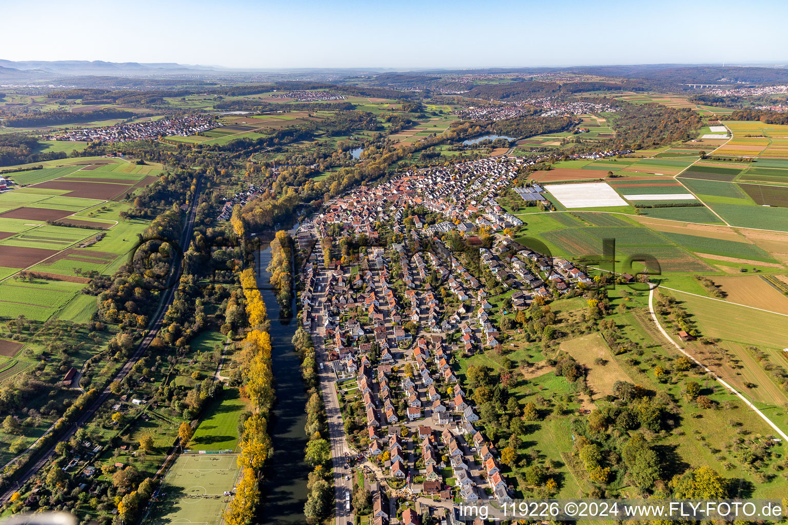 District of Neckarhausen in Nürtingen in the state Baden-Wuerttemberg, Germany