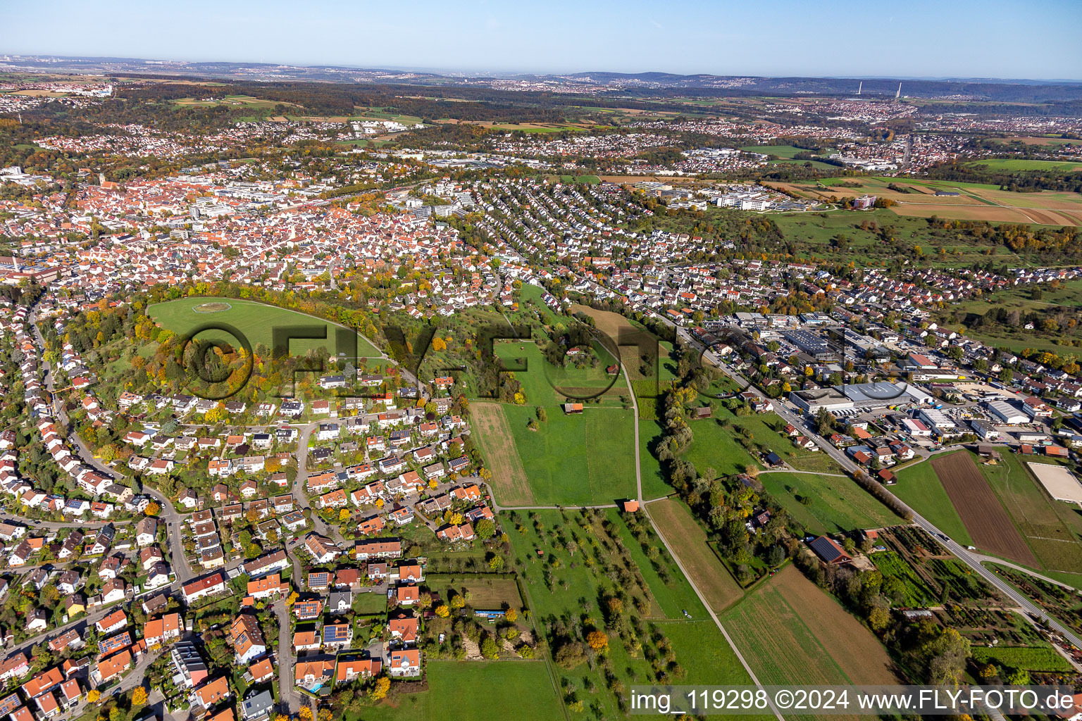 Observation hill Ersberg in Nuertingen in the state Baden-Wurttemberg, Germany